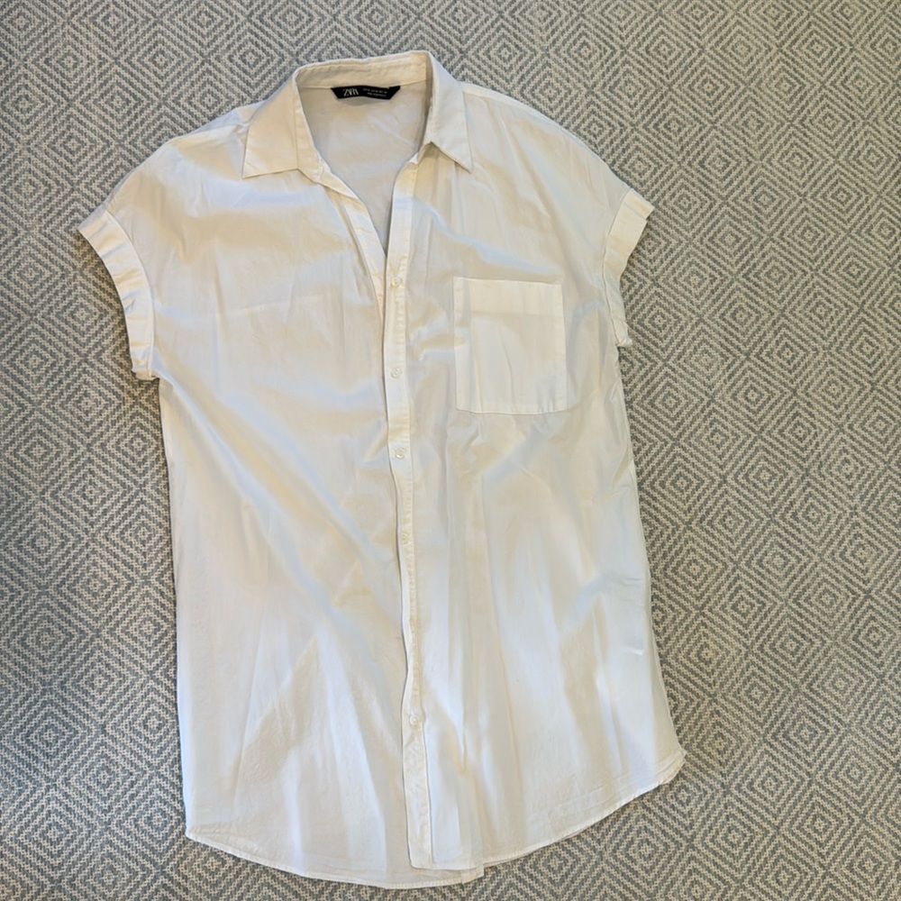 Zara white shirt dress worn once